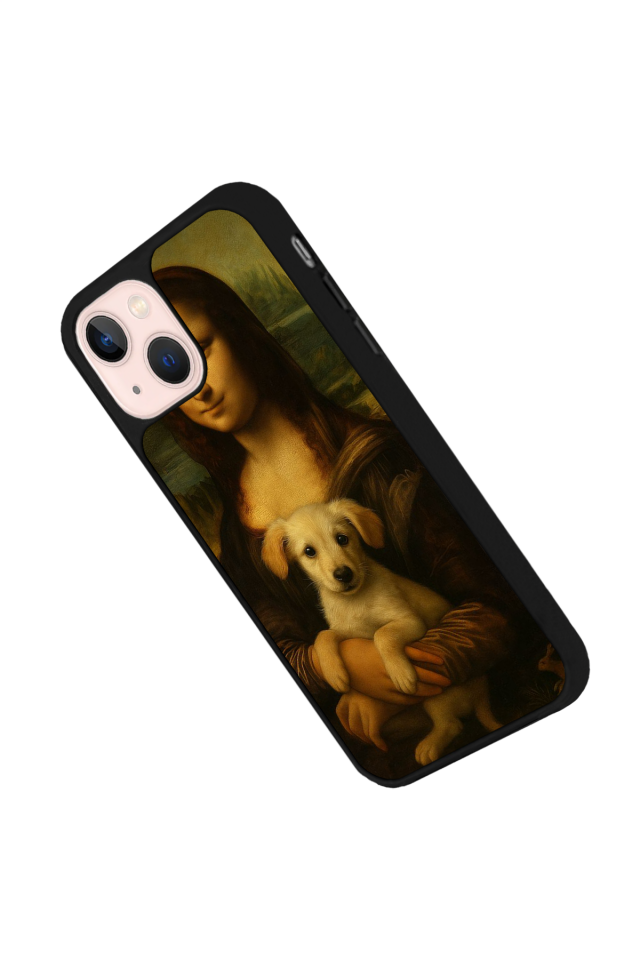 iPhone 13 Mini Uyumlu Monalisa Tasarımlı Glossy Premium Kılıf