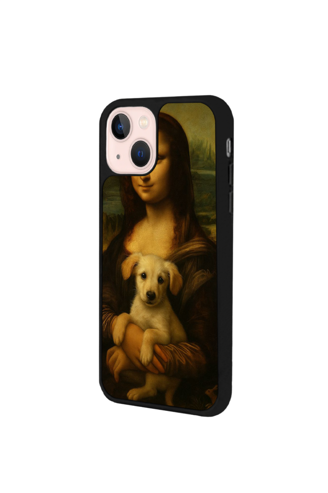 iPhone 13 Mini Uyumlu Monalisa Tasarımlı Glossy Premium Kılıf