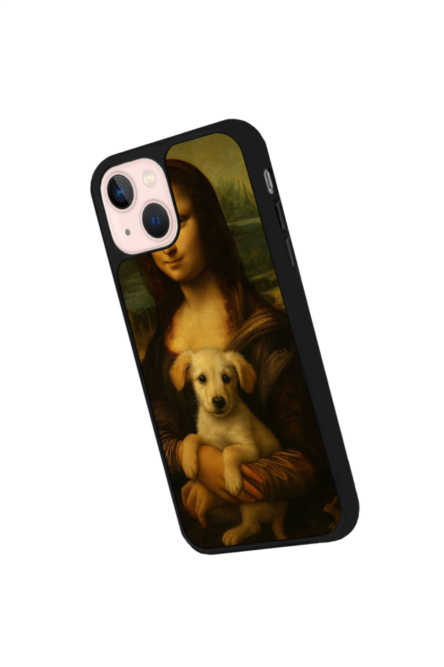 iPhone 13 Mini Uyumlu Monalisa Tasarımlı Glossy Premium Kılıf