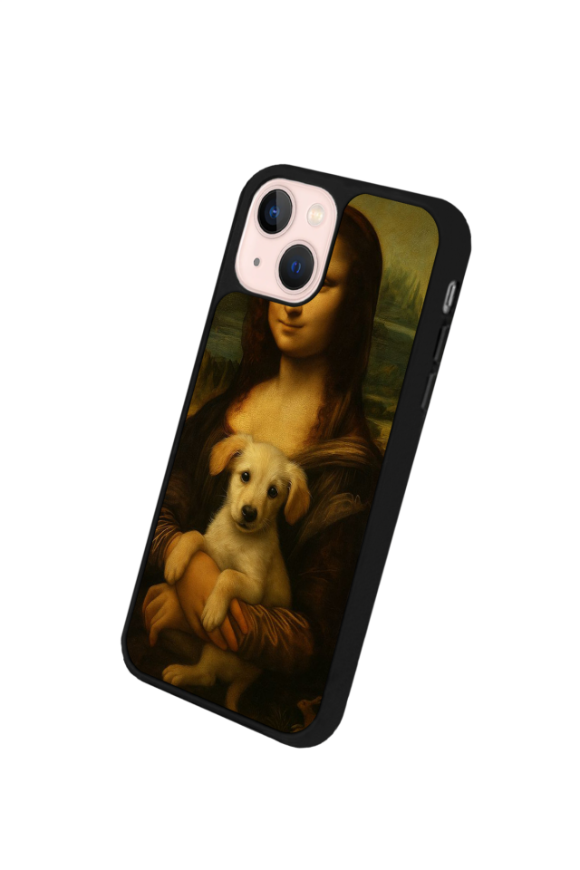 iPhone 13 Mini Uyumlu Monalisa Tasarımlı Glossy Premium Kılıf