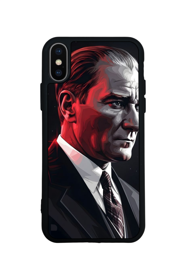 iPhone XS Max Uyumlu Mustafa Kemal Ataturk Tasarımlı Glossy Premium Kılıf