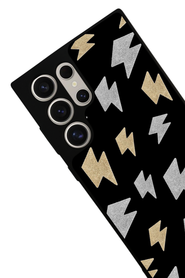 Samsung Galaxy S23 Ultra Uyumlu Simsek Tasarımlı Glossy Premium Kılıf