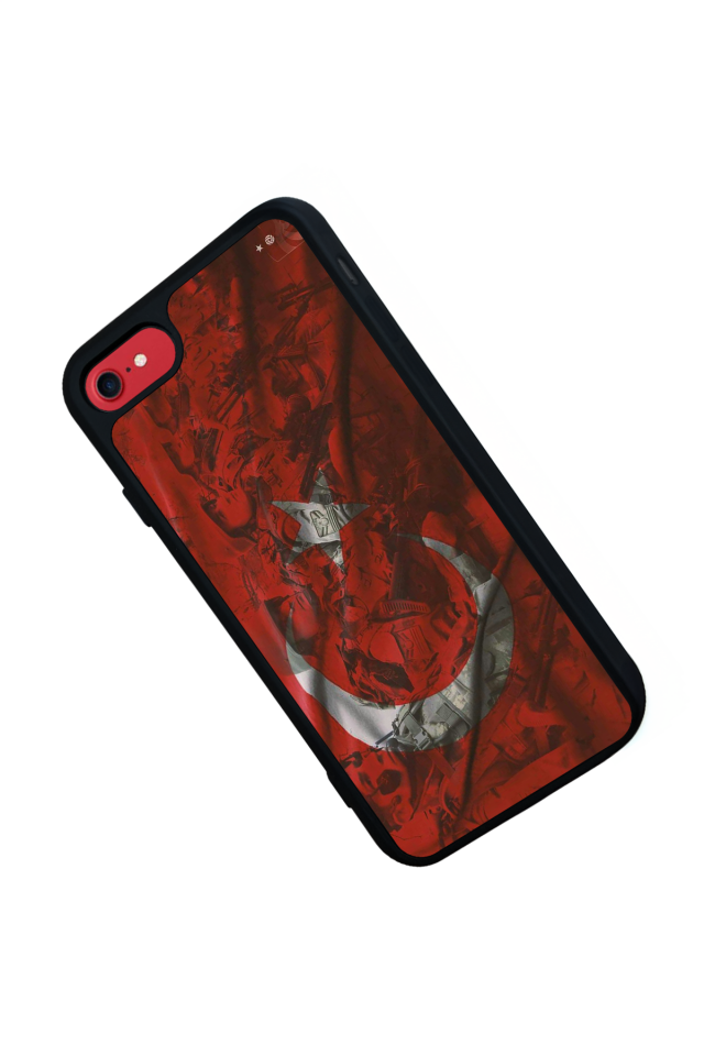 iPhone 8 Uyumlu Türk Bayragi Tasarımlı Glossy Premium Kılıf