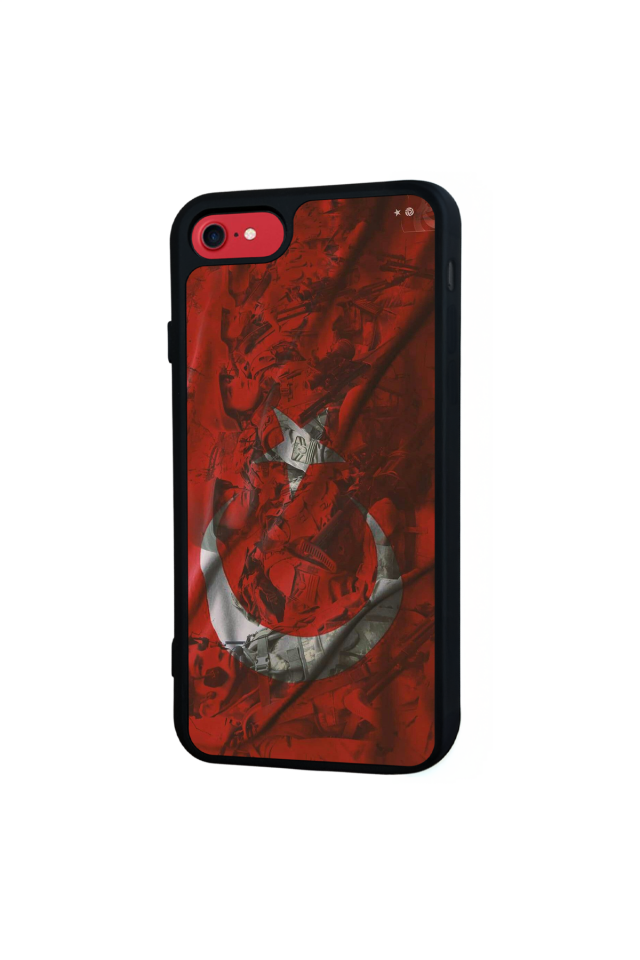 iPhone 8 Uyumlu Türk Bayragi Tasarımlı Glossy Premium Kılıf