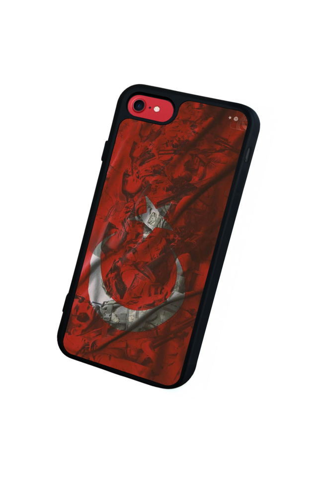 iPhone 8 Uyumlu Türk Bayragi Tasarımlı Glossy Premium Kılıf