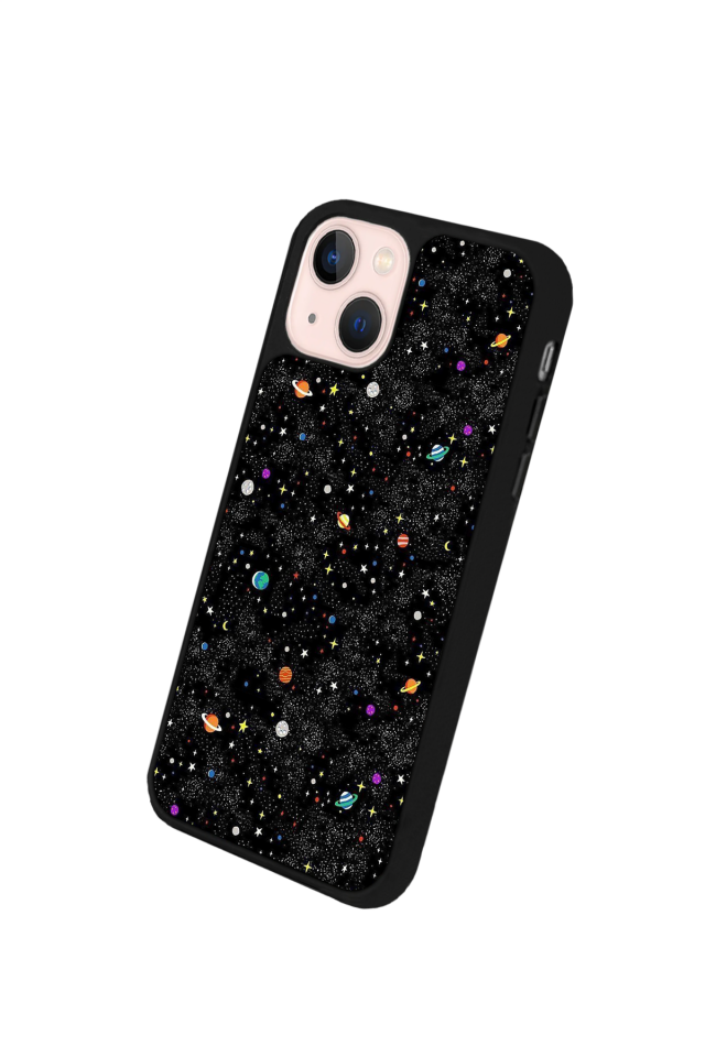 iPhone 14 Plus Uyumlu Uzay Tasarımlı Glossy Premium Kılıf