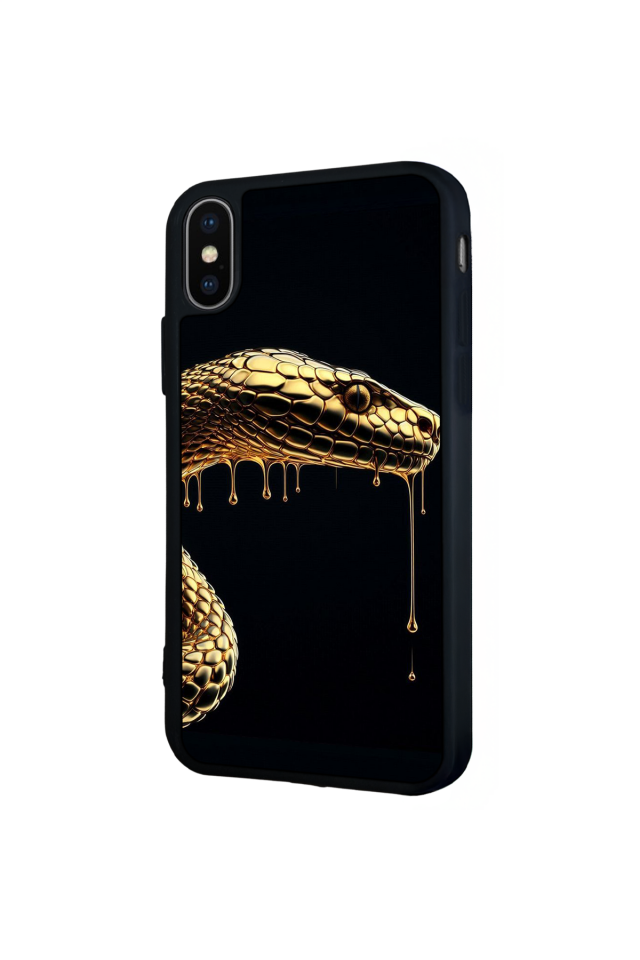 iPhone X/ XS Uyumlu Yılan Tasarımlı Glossy Premium Kılıf