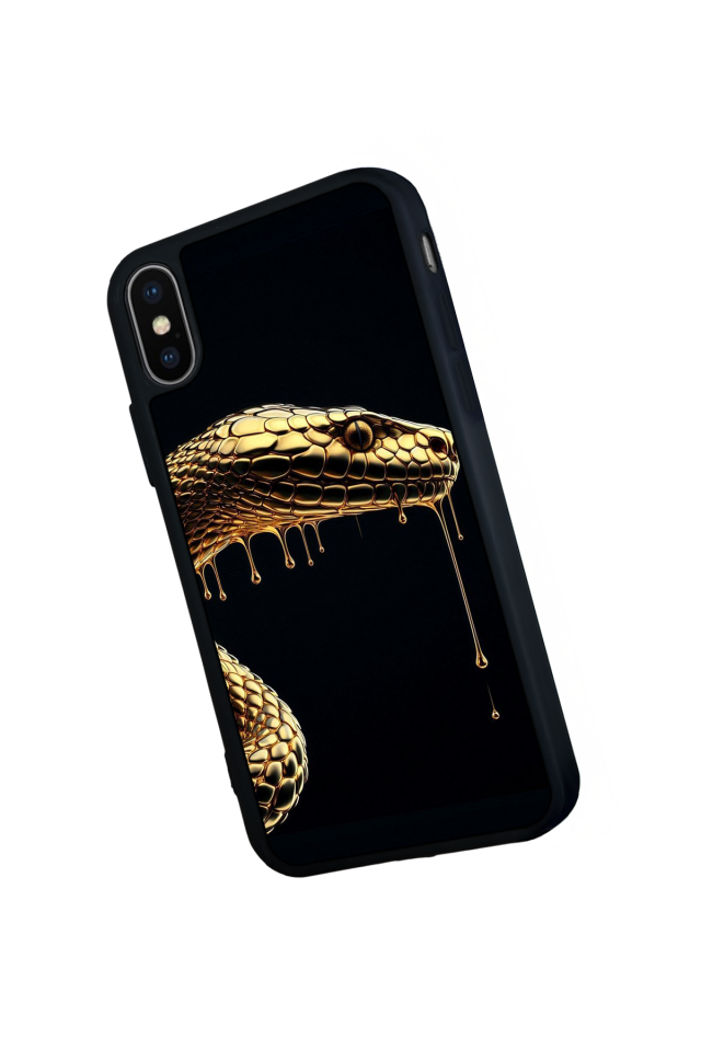 iPhone X/ XS Uyumlu Yılan Tasarımlı Glossy Premium Kılıf