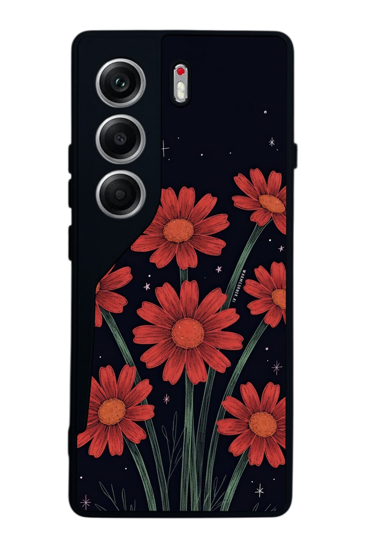 Tecno Camon 40 Uyumlu Floral Tasarımlı Glossy Premium Kılıf