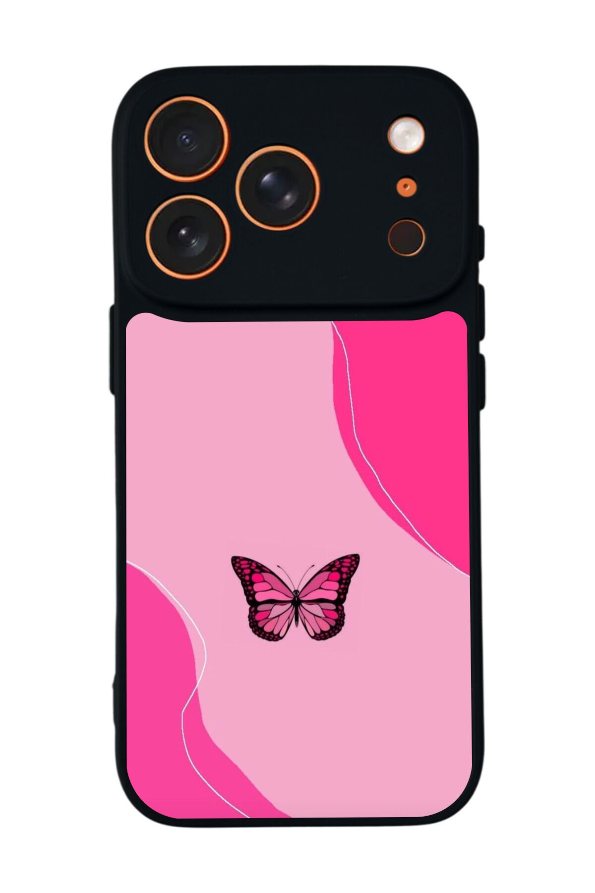 iPhone 17 Pro Max Uyumlu Kelebek Tasarımlı Glossy Premium Kılıf