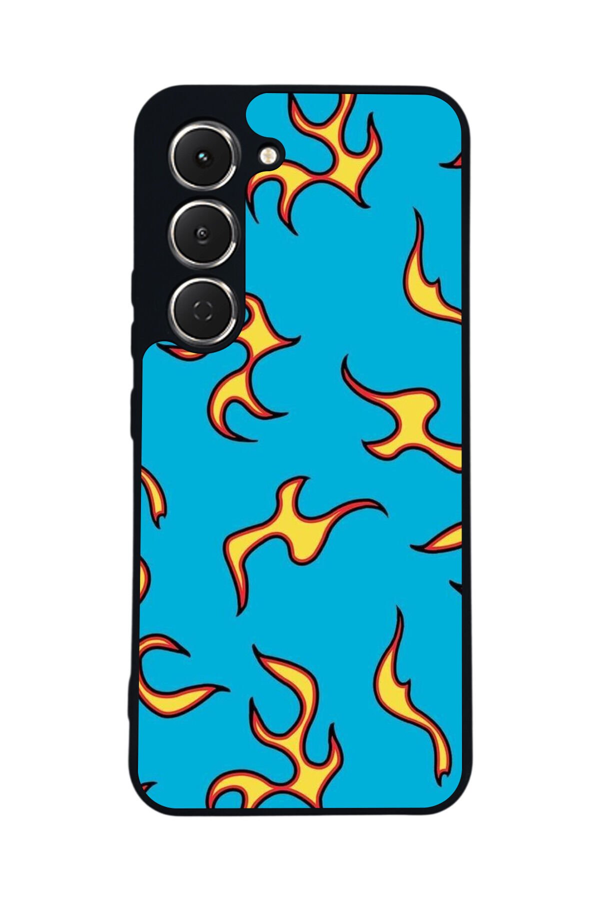 Tecno Spark 40 Pro Uyumlu Retro Flame Patterns Tasarımlı Glossy Premium Kılıf