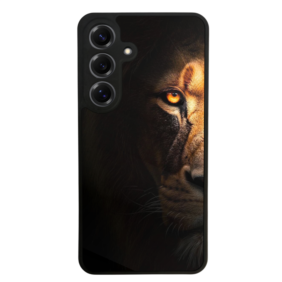 Samsung Galaxy S25 Uyumlu Aslan Tasarımlı Glossy Premium Kılıf
