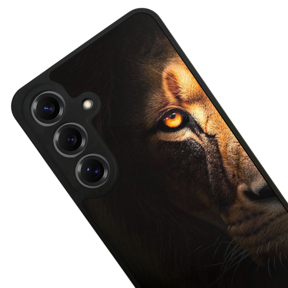 Samsung Galaxy S25 Uyumlu Aslan Tasarımlı Glossy Premium Kılıf