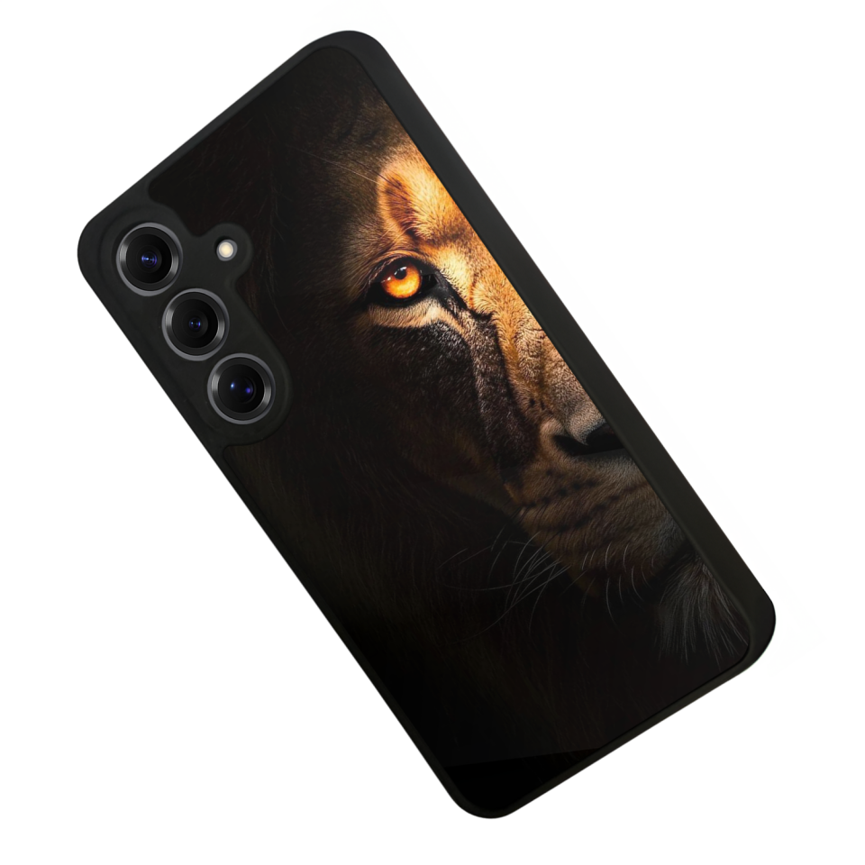 Samsung Galaxy S25 Uyumlu Aslan Tasarımlı Glossy Premium Kılıf