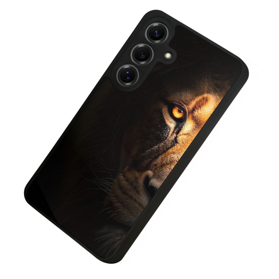 Samsung Galaxy S25 Uyumlu Aslan Tasarımlı Glossy Premium Kılıf