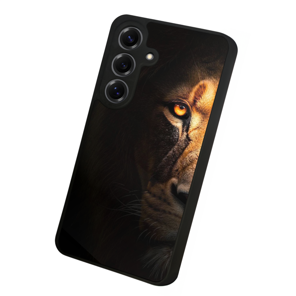 Samsung Galaxy S25 Uyumlu Aslan Tasarımlı Glossy Premium Kılıf