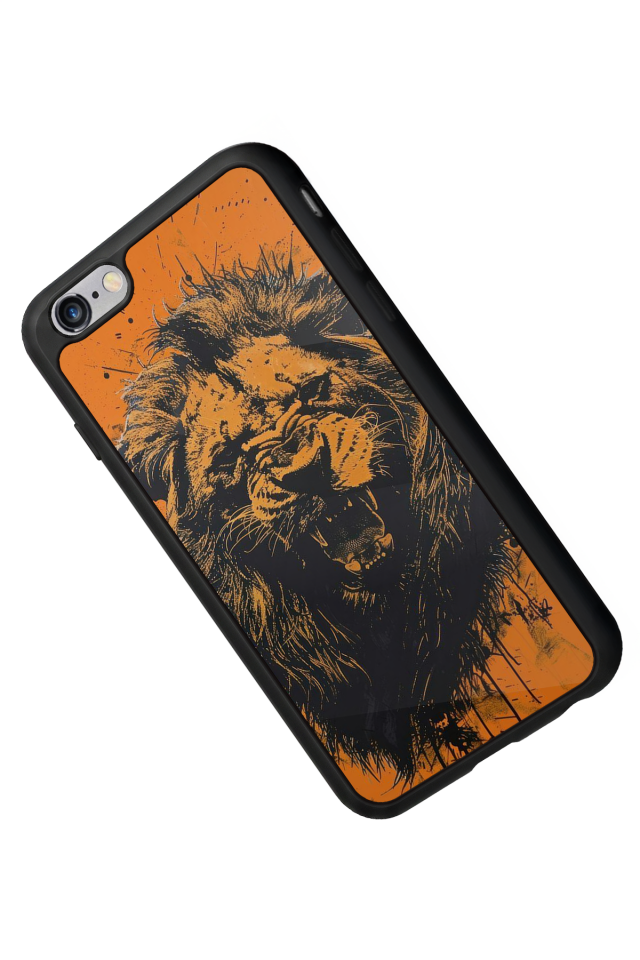 iPhone 6s Plus Uyumlu Aslan Tasarımlı Glossy Premium Kılıf