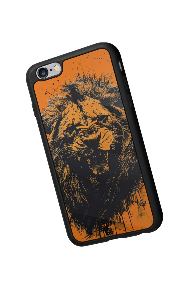 iPhone 6s Plus Uyumlu Aslan Tasarımlı Glossy Premium Kılıf