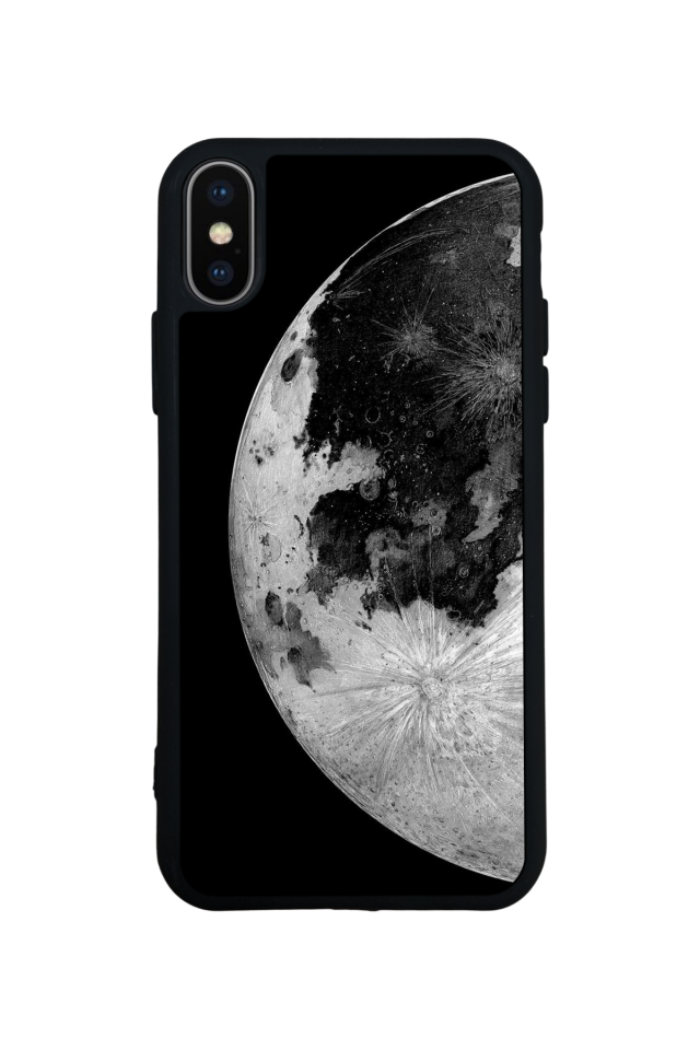 iPhone X/ XS Uyumlu Ay Tasarımlı Glossy Premium Kılıf