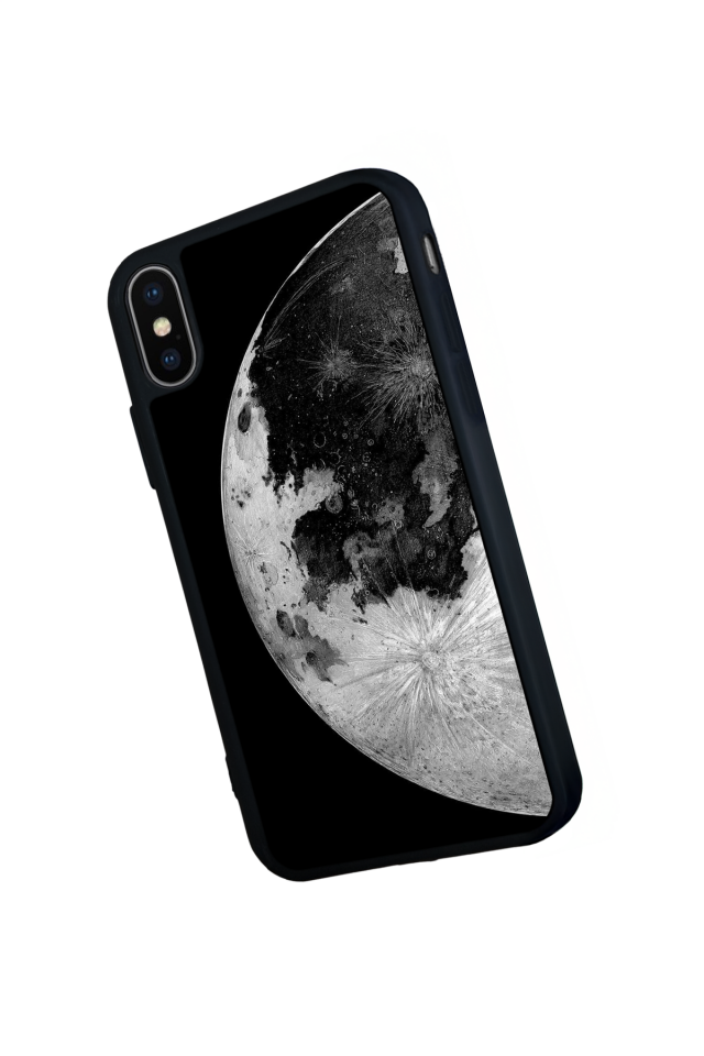 iPhone X/ XS Uyumlu Ay Tasarımlı Glossy Premium Kılıf