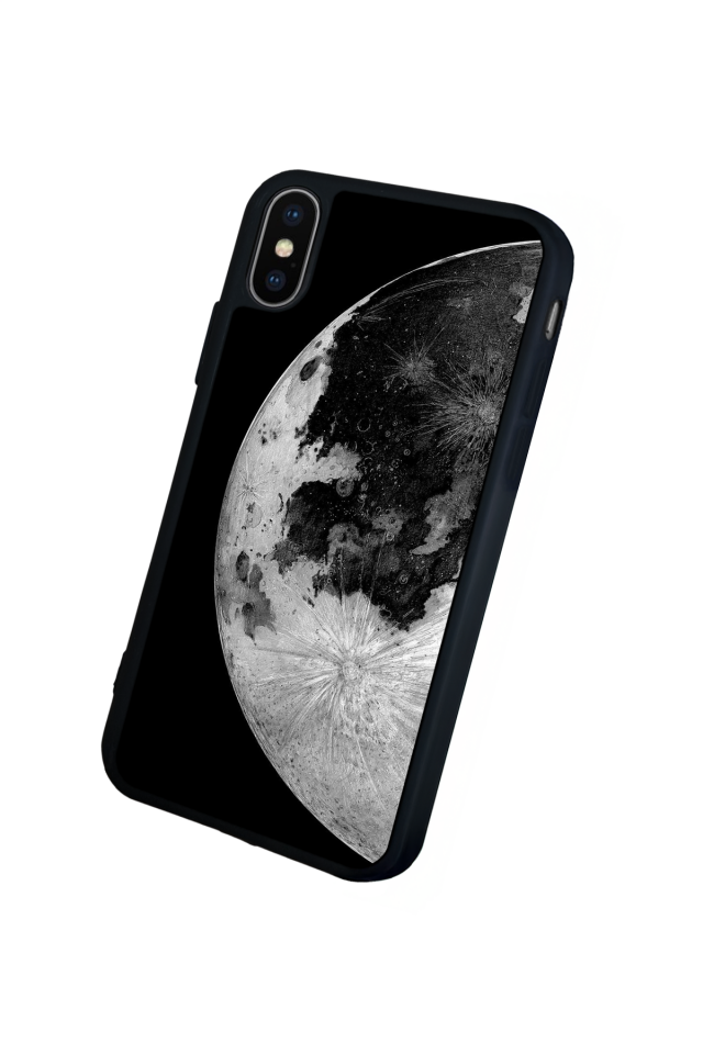 iPhone X/ XS Uyumlu Ay Tasarımlı Glossy Premium Kılıf