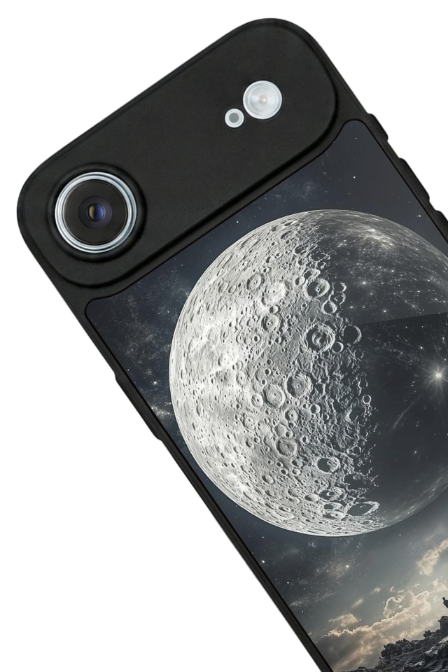 iPhone 17 Air Uyumlu Ay Tasarımlı Glossy Premium Kılıf