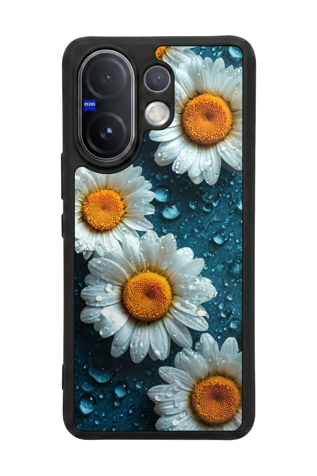 Vivo V60 Uyumlu Cicek Tasarımlı Glossy Premium Kılıf