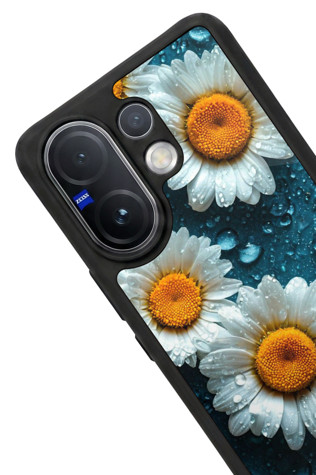 Vivo V60 Uyumlu Cicek Tasarımlı Glossy Premium Kılıf
