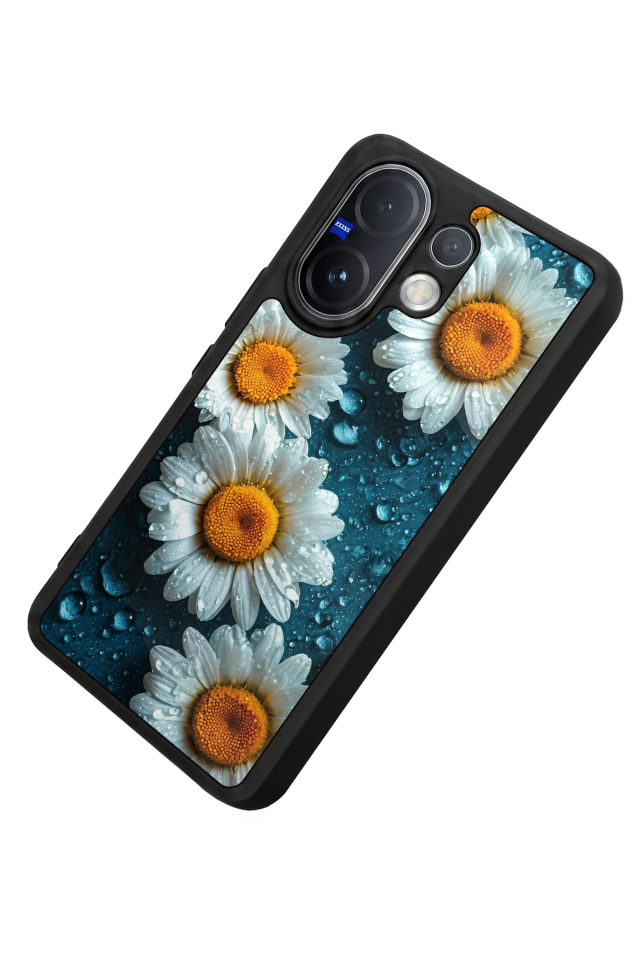 Vivo V60 Uyumlu Cicek Tasarımlı Glossy Premium Kılıf