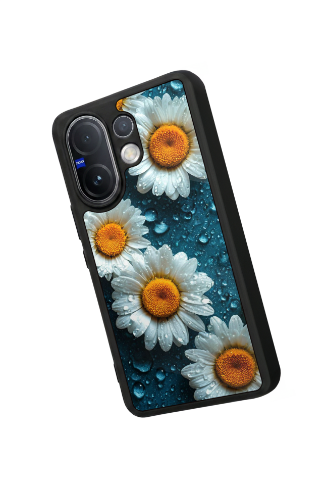 Vivo V60 Uyumlu Cicek Tasarımlı Glossy Premium Kılıf