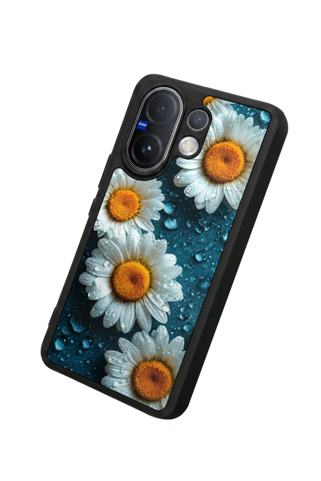 Vivo V60 Uyumlu Cicek Tasarımlı Glossy Premium Kılıf