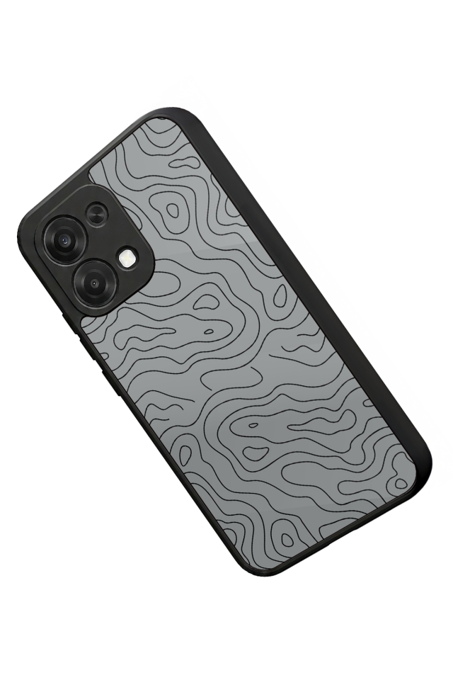 Oppo A6 Pro Uyumlu Çizgi Sanatı Tasarımlı Glossy Premium Kılıf