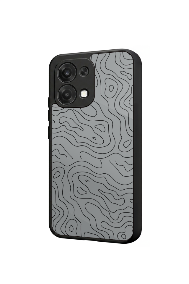 Oppo A6 Pro Uyumlu Çizgi Sanatı Tasarımlı Glossy Premium Kılıf