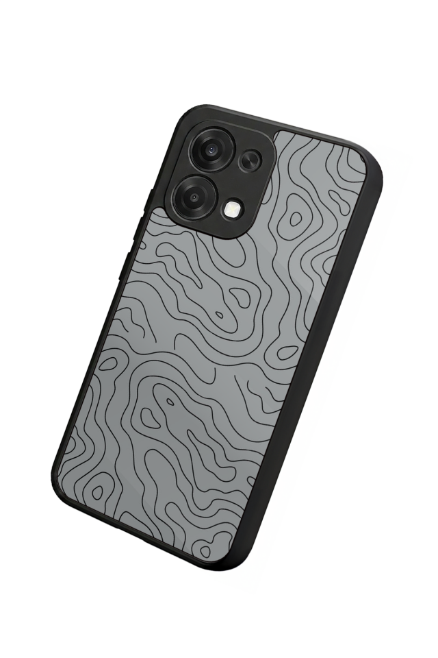 Oppo A6 Pro Uyumlu Çizgi Sanatı Tasarımlı Glossy Premium Kılıf
