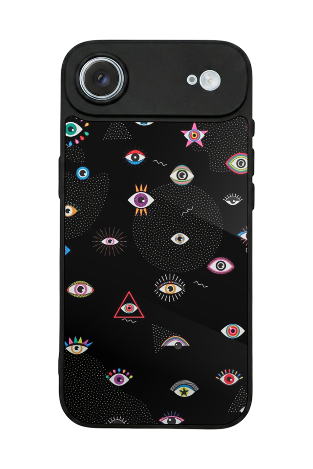 iPhone 17 Air Uyumlu Göz Tasarımlı Glossy Premium Kılıf