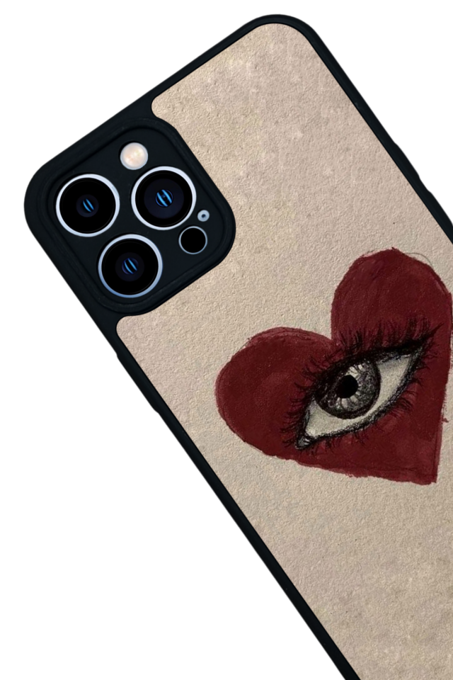 iPhone 13 Pro Max Uyumlu Kalp Love Tasarımlı Glossy Premium Kılıf