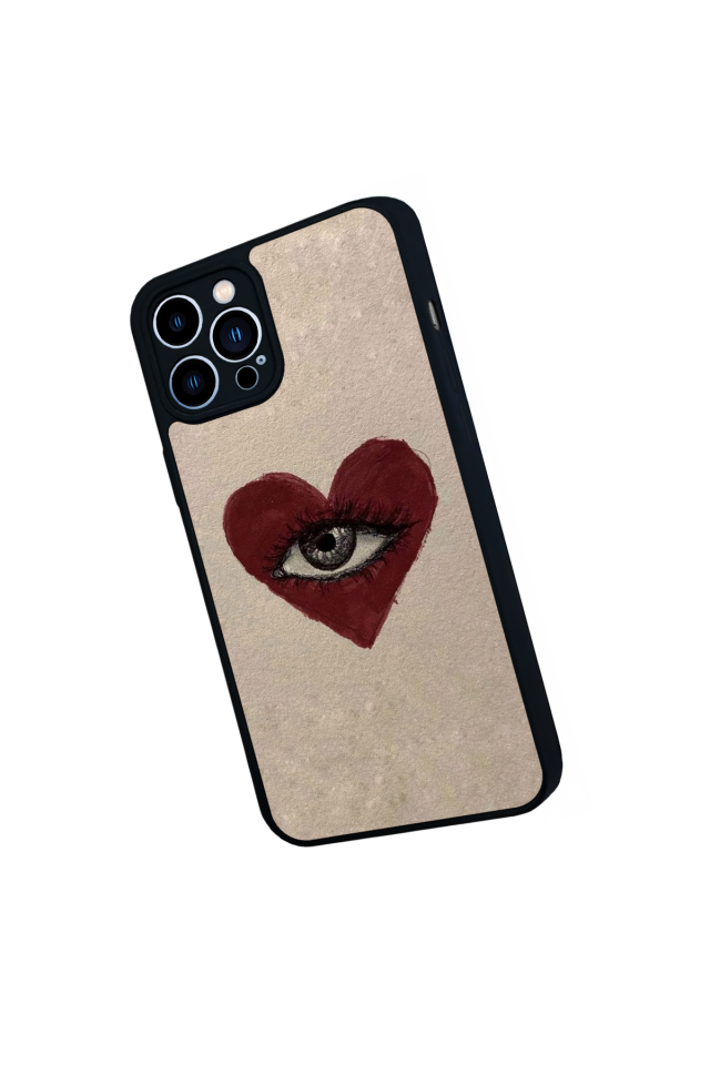 iPhone 13 Pro Max Uyumlu Kalp Love Tasarımlı Glossy Premium Kılıf