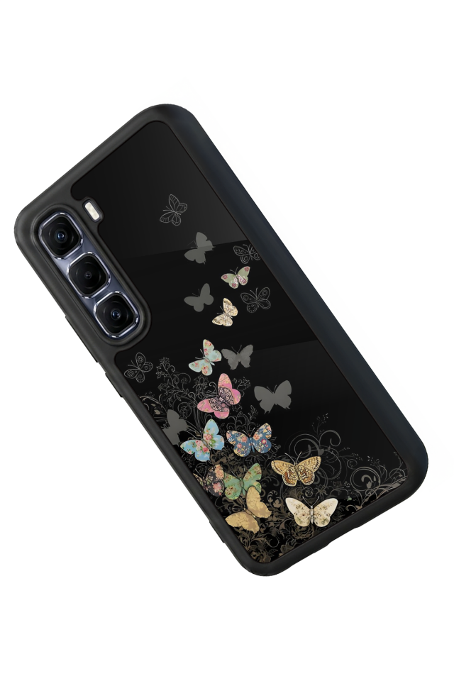 Infinix Hot 60 Pro Plus Uyumlu Kelebek Tasarımlı Glossy Premium Kılıf