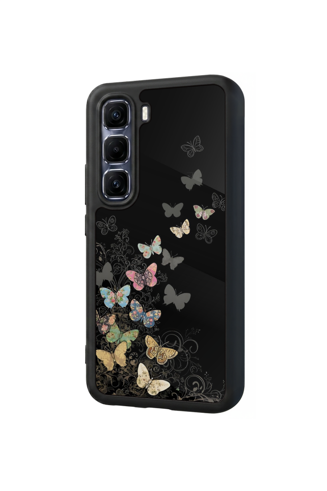 Infinix Hot 60 Pro Plus Uyumlu Kelebek Tasarımlı Glossy Premium Kılıf