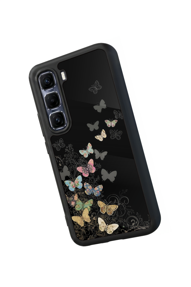Infinix Hot 60 Pro Plus Uyumlu Kelebek Tasarımlı Glossy Premium Kılıf