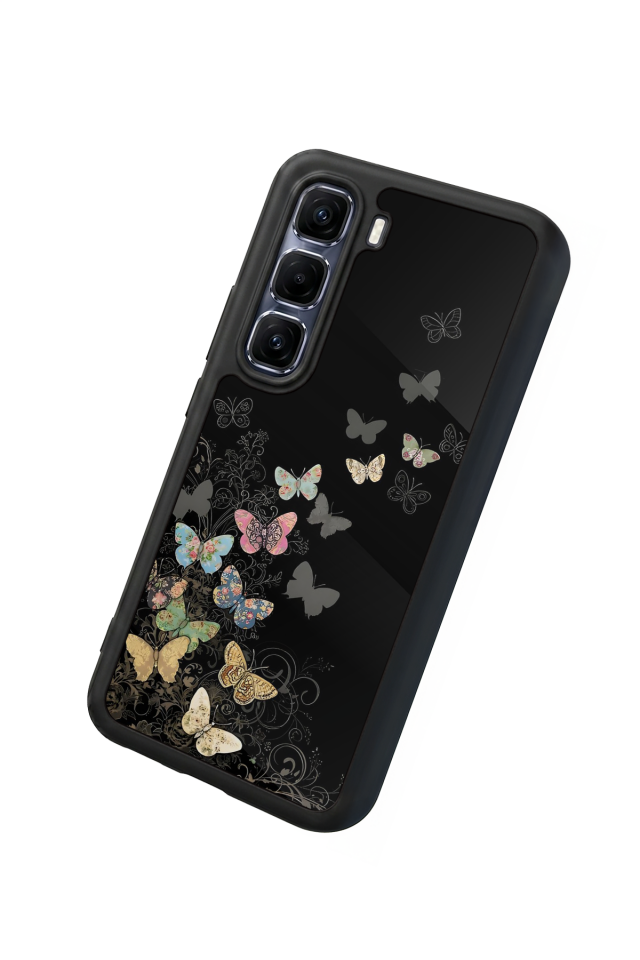 Infinix Hot 60 Pro Plus Uyumlu Kelebek Tasarımlı Glossy Premium Kılıf