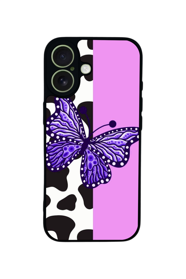 iPhone 17 Uyumlu Kelebek Tasarımlı Glossy Premium Kılıf