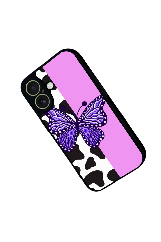 iPhone 17 Uyumlu Kelebek Tasarımlı Glossy Premium Kılıf
