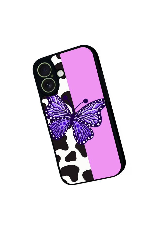 iPhone 17 Uyumlu Kelebek Tasarımlı Glossy Premium Kılıf