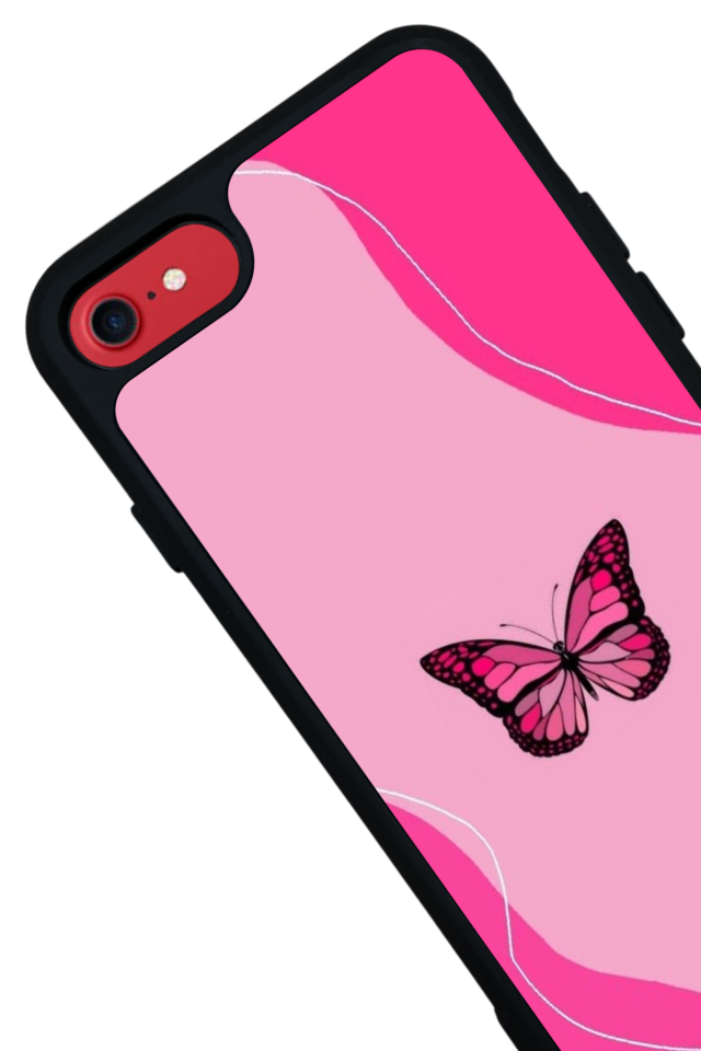 iPhone 7 Uyumlu Kelebek Tasarımlı Glossy Premium Kılıf