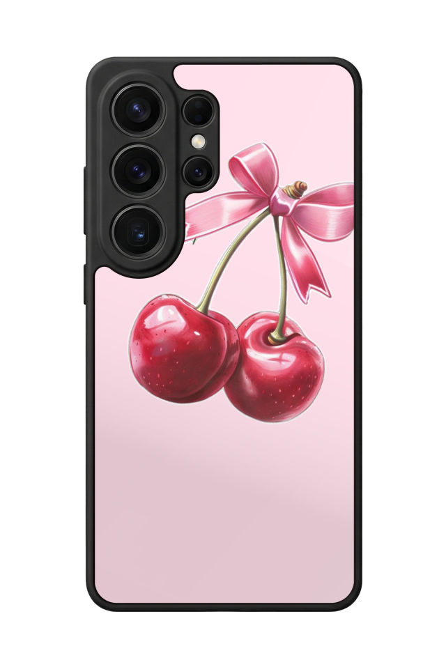 Samsung Galaxy S26 Ultra Uyumlu Kiraz Tasarımlı Glossy Premium Kılıf
