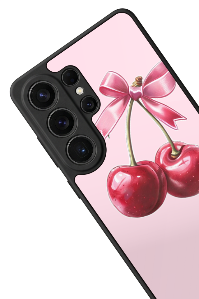 Samsung Galaxy S26 Ultra Uyumlu Kiraz Tasarımlı Glossy Premium Kılıf