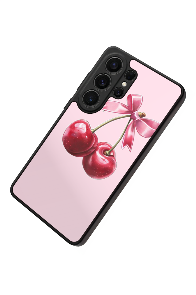 Samsung Galaxy S26 Ultra Uyumlu Kiraz Tasarımlı Glossy Premium Kılıf