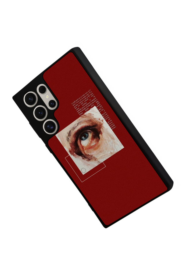 Samsung Galaxy S24 Ultra Uyumlu Kirmizi Tasarımlı Glossy Premium Kılıf