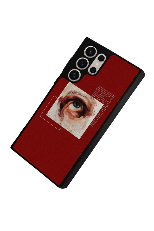Samsung Galaxy S24 Ultra Uyumlu Kirmizi Tasarımlı Glossy Premium Kılıf